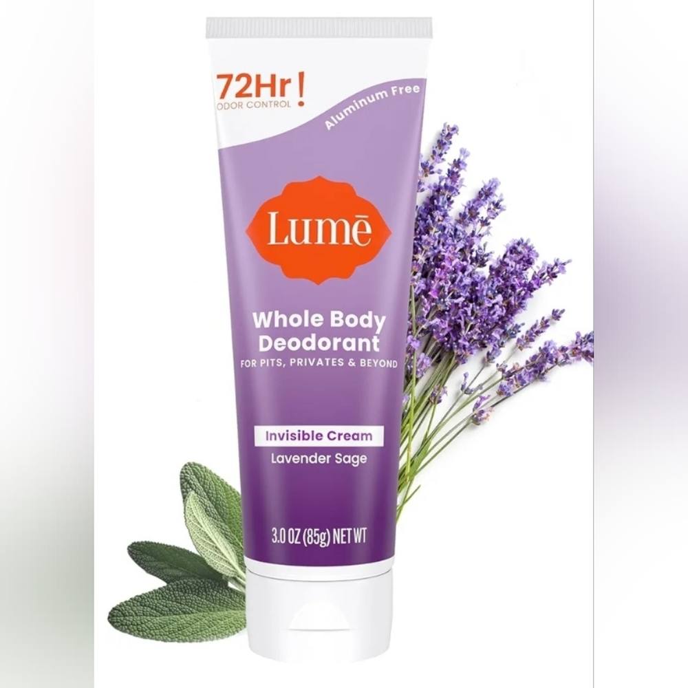 Lumē Lavender Sage Cream Tube Deodorant 3oz (Sealed)